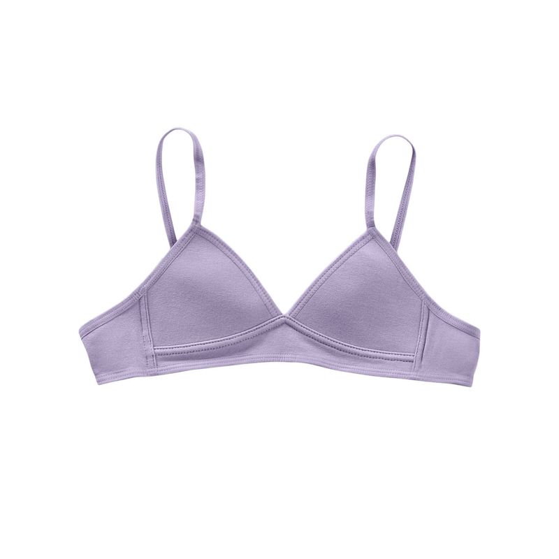 LEONISA - Top básico principiante en algodón para niña 061311 Morado Claro