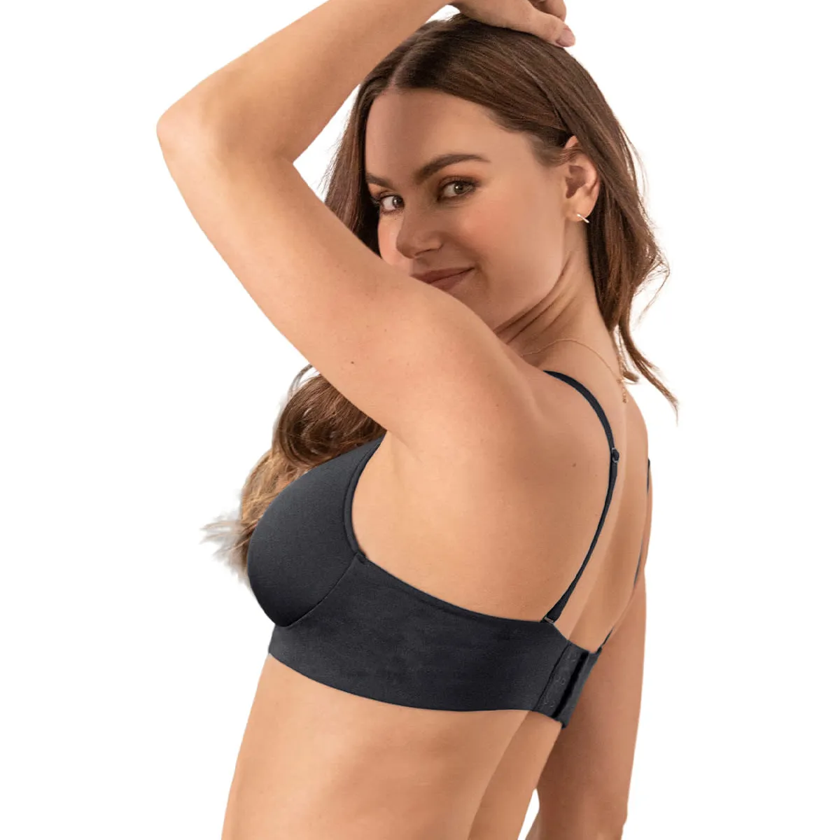 LEONISA - Sostén sin arco total comodidad Elemental Bra 091076 Negro