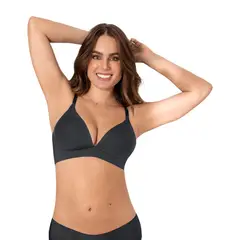 LEONISA - Sostén sin arco total comodidad Elemental Bra 091076 Negro