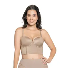 LEONISA - Sostén tipo bustier ideal como strapless 091060 Cafe Claro