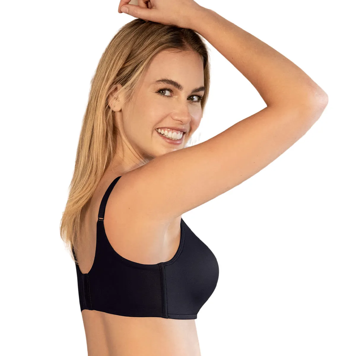 LEONISA - Sostén sin arco de realce alto incorporado Magical Bra 091058 Negro