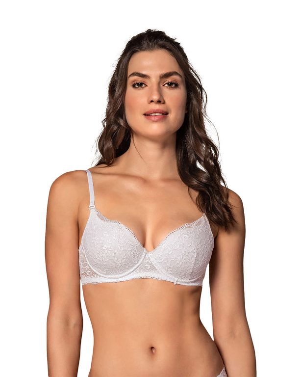 Sosten de Realce Suave en Encaje breteles Multiusos 71326 Blanco 36B