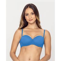 Sostén strapless con realce incorporado 061308 Azul Medio