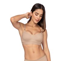 Sostén tipo top ultraliviano con copas internas fijas 71346 Café Claro