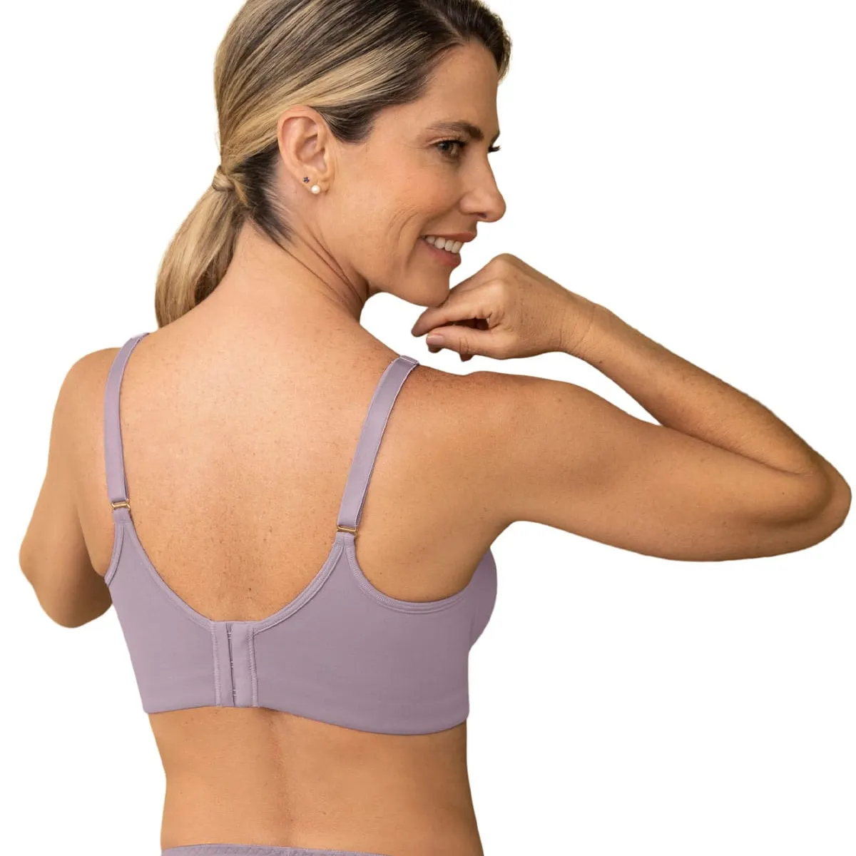 LEONISA - Sostén triangular con cubrimiento de sisa y espalda 71339 Lila