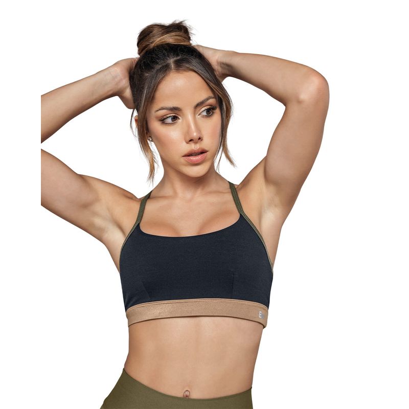 LEONISA - Top deportivo Leonisa Active by Silvy Araujo 19AA02 Negro