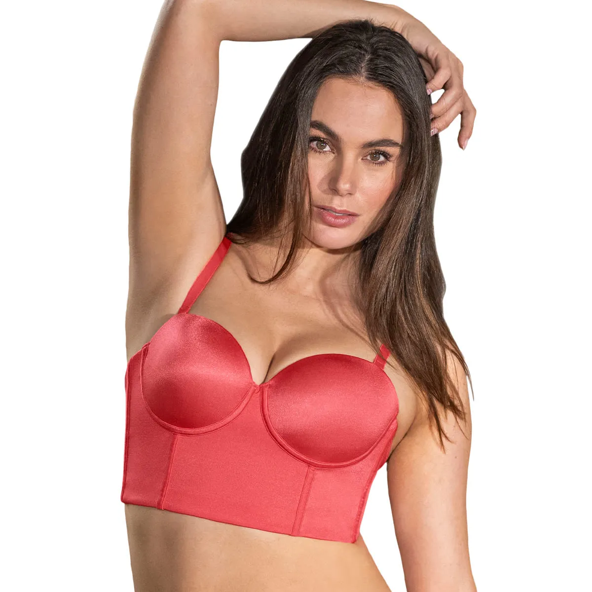 LEONISA - Sostén tipo bustier ideal como strapless 091060 Coral