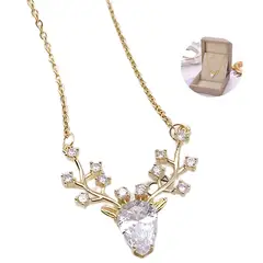 GENERICO - Collar De Venado Colgante Cadena Dije Brillante Para Mujer