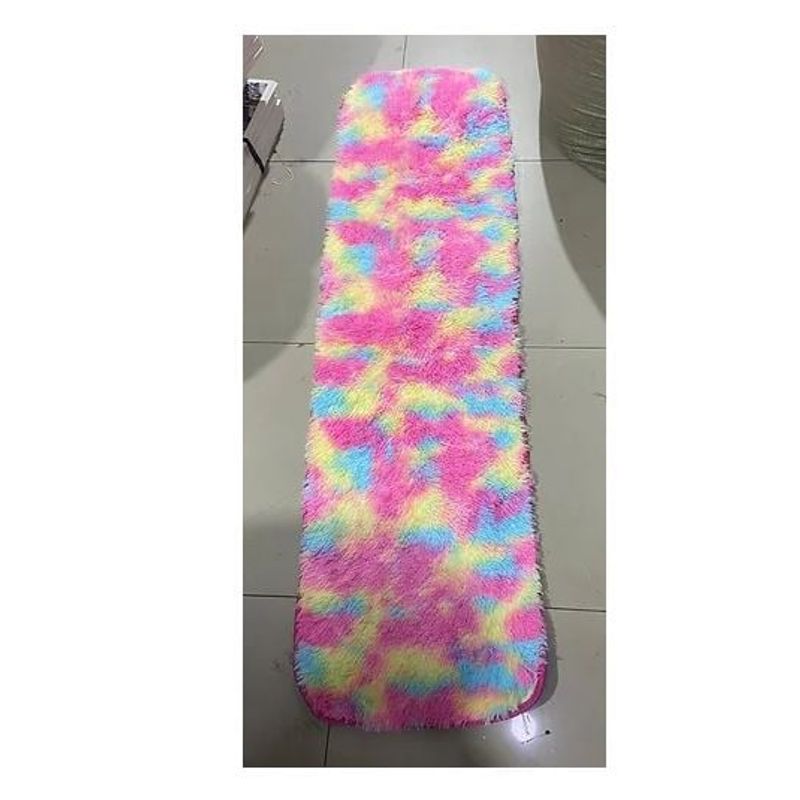 GENERICO - Alfombra pasillo tipo shaggy peluda - Bajada de Cama Multicolor