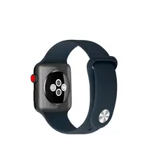 GENERICO - Correa Banda Boton Iwatch Applewatch Azul Noche 42-44-45MM