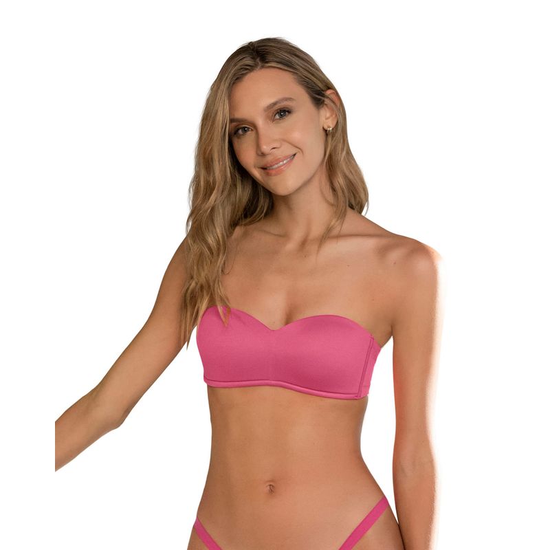 LEONISA - Sostén strapless ideal para busto pequeño y mediano Oh So Light 091071 Rosado