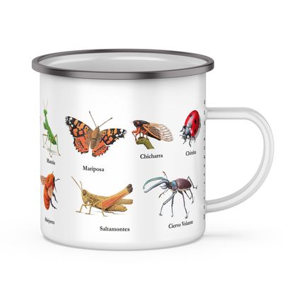 Andes1 Tazón Enlozado Insectos De Chile