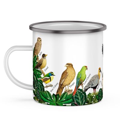 Andes1 Tazón Enlozado Pájaros De Chile