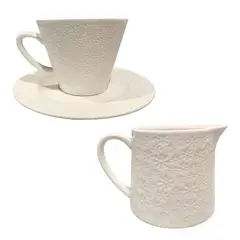 BRIC - Taza con plato y lechero.