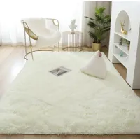 Alfombras peluda tipo Shaggy 200x300 cm Blanco