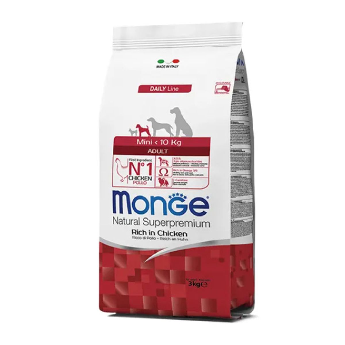 MONGE - Alimento Monge Mini Adult Chicken Para Perro, 3Kg