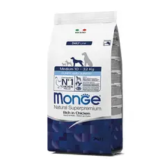 MONGE - Alimento Premium Perro Medium Puppy Junior Chicken 3kg
