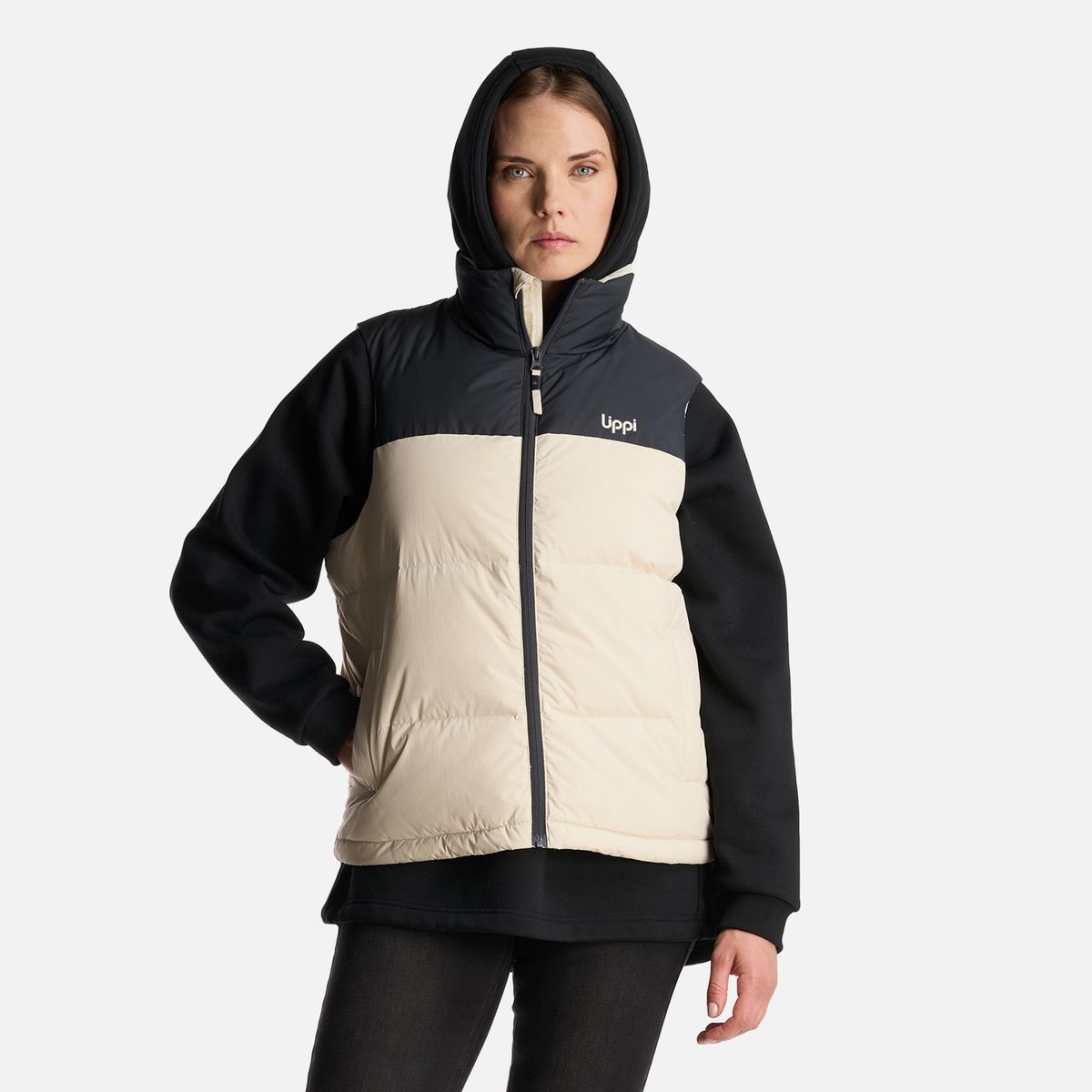 LIPPI - Chaqueta Mujer Urban Down Jacket Vest Crema Lippi