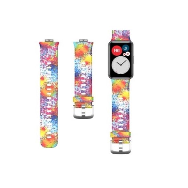 GENERICO - Correa De Camuflaje Compatible con Huawei Watch Fit Grafiti