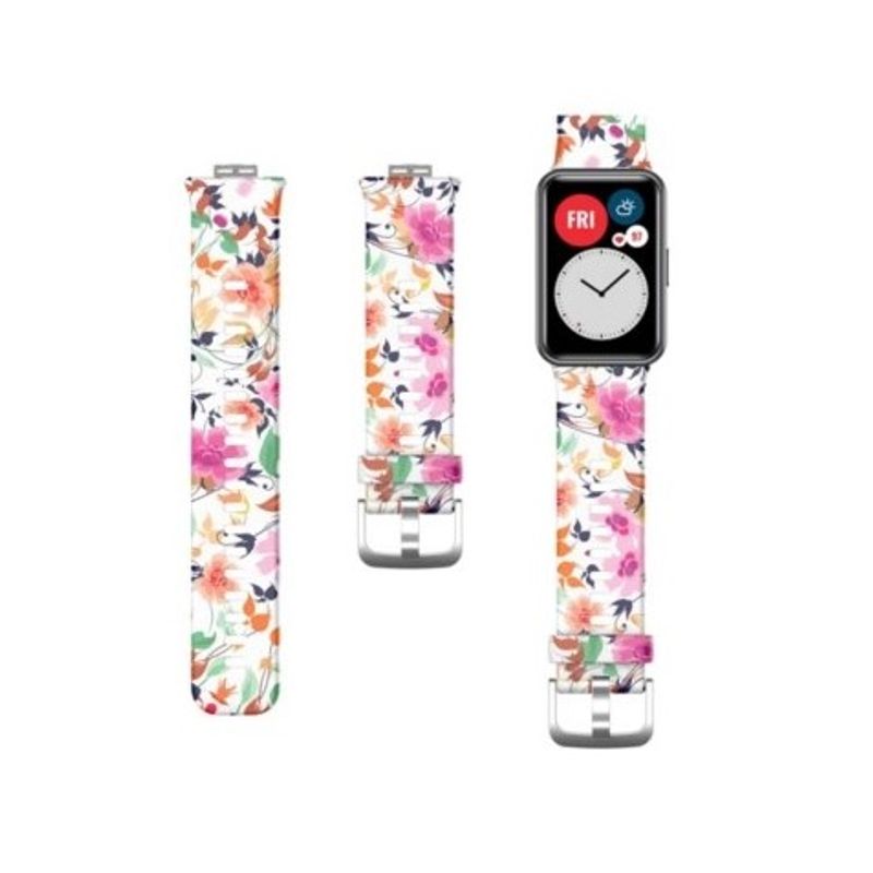GENERICO - Correa De Camuflaje Compatible con Huawei Watch Fit Bosque