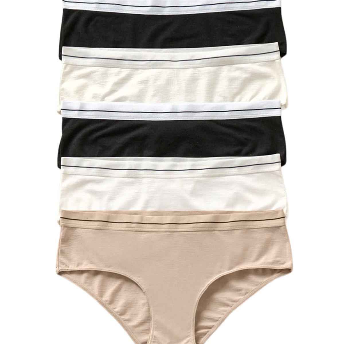 LEONISA - Leonisa Pack x 5 calzones tipo pantaleta 12999X5 Perla/Café