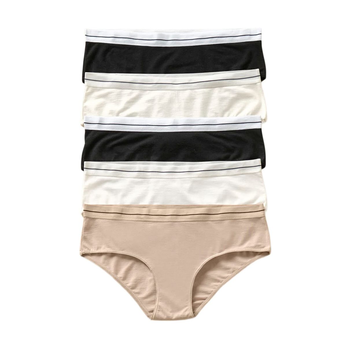 LEONISA - Leonisa Pack x 5 calzones tipo pantaleta 12999X5 Perla/Café