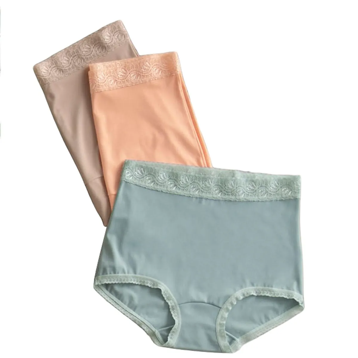 LEONISA - Pack x 3 calzones clásicos con toques de encaje 118X3 Gris