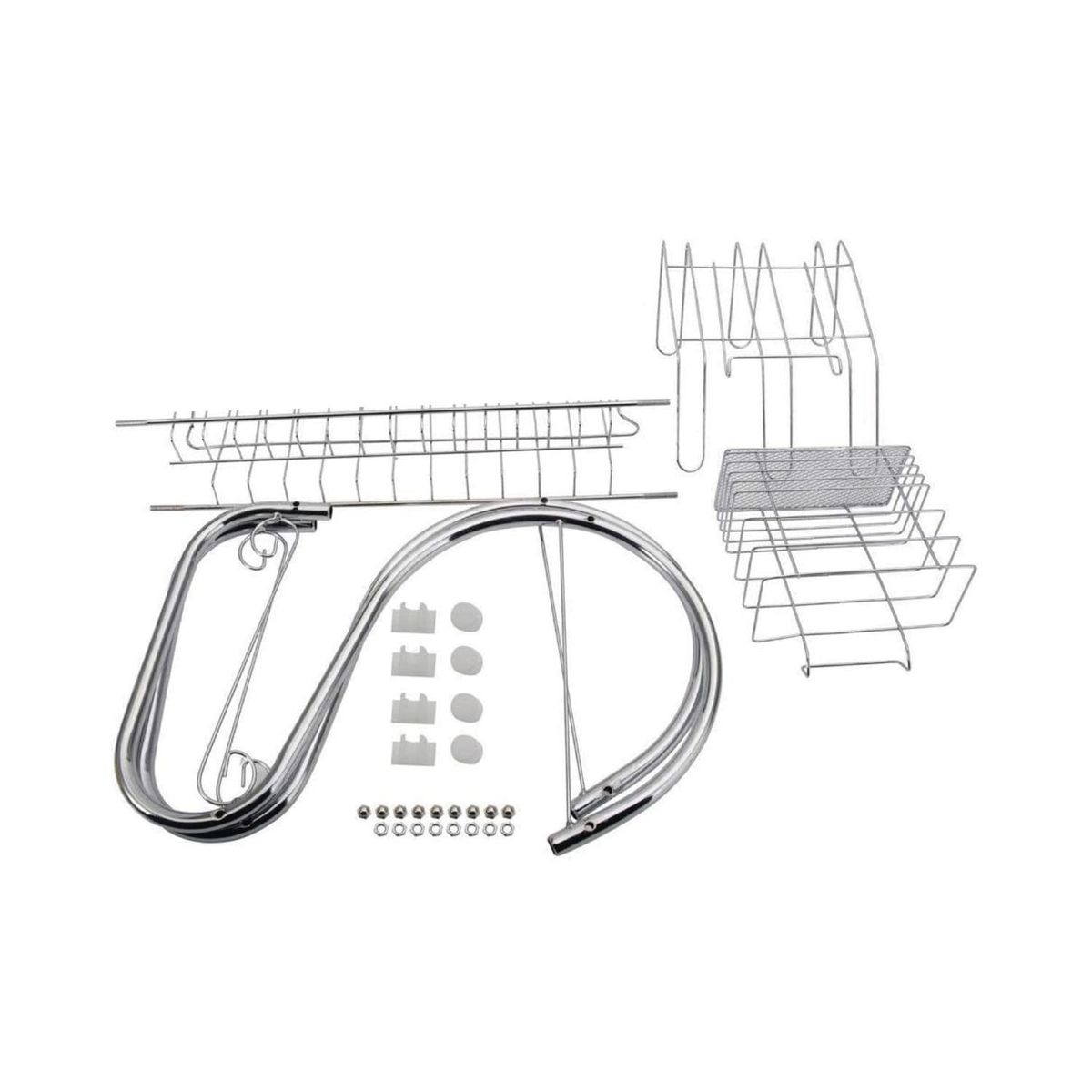 GENERICO - Secador Escurridor Platos Vajilla 2 Niveles Acero Inoxidable