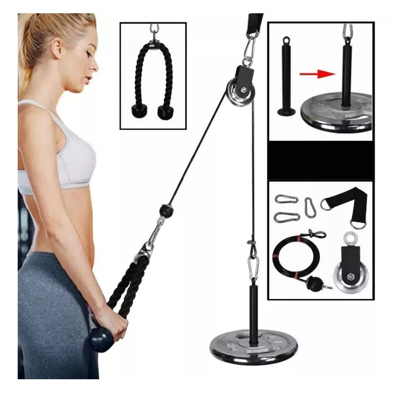 MUNDO MAGIA - Home Triceps Pulley Set Tricep Rope Accessories
