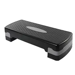 U BUY - Step Aerobico 2 Niveles Antideslizante Pilates Fitness negro