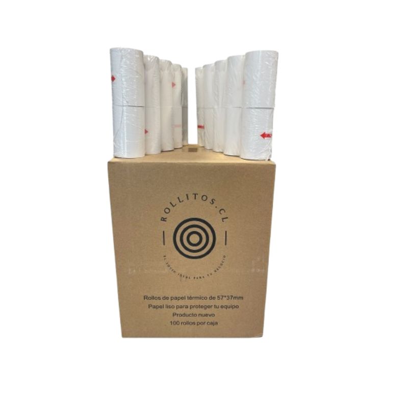 GENERICO - Papel Térmico 60 Rollos 57mm x 17 Compraqui TUU Transbank