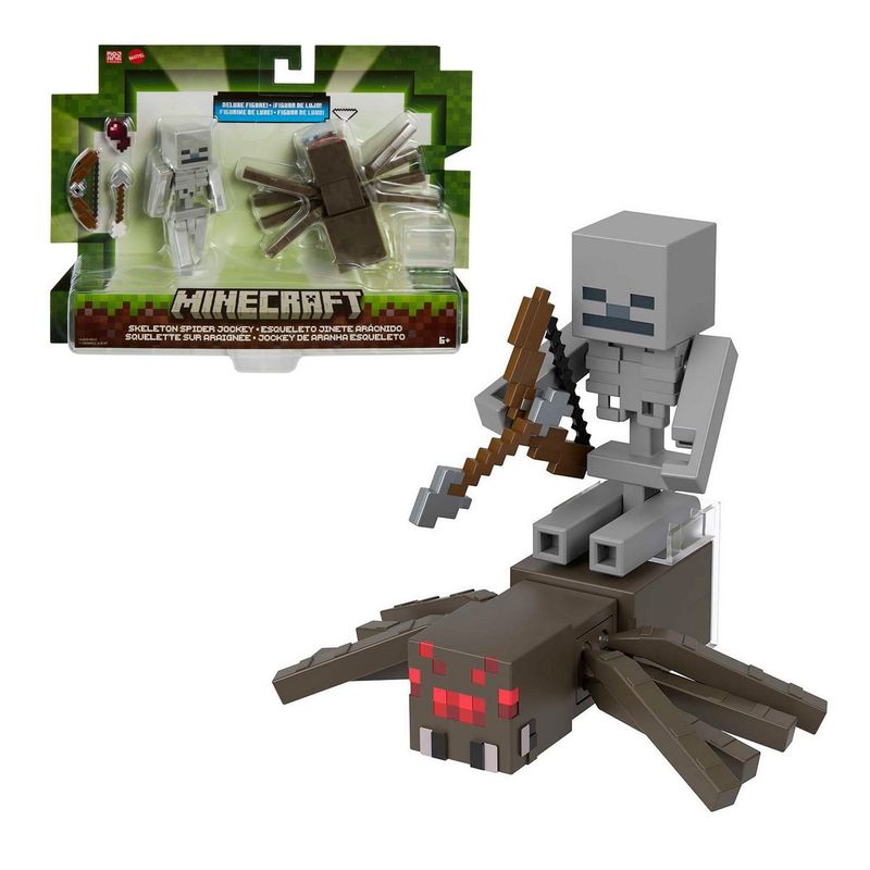 MINECRAFT - MINECRAFT FIGURA DE 8CM CRAFTING - ESQUELETO JINETE ARACNIDO