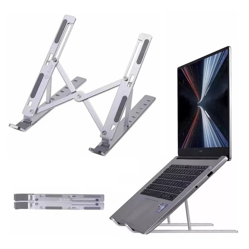 GENERICO - Soporte De Notebook Aluminio vertical ajustable y plegable portátil
