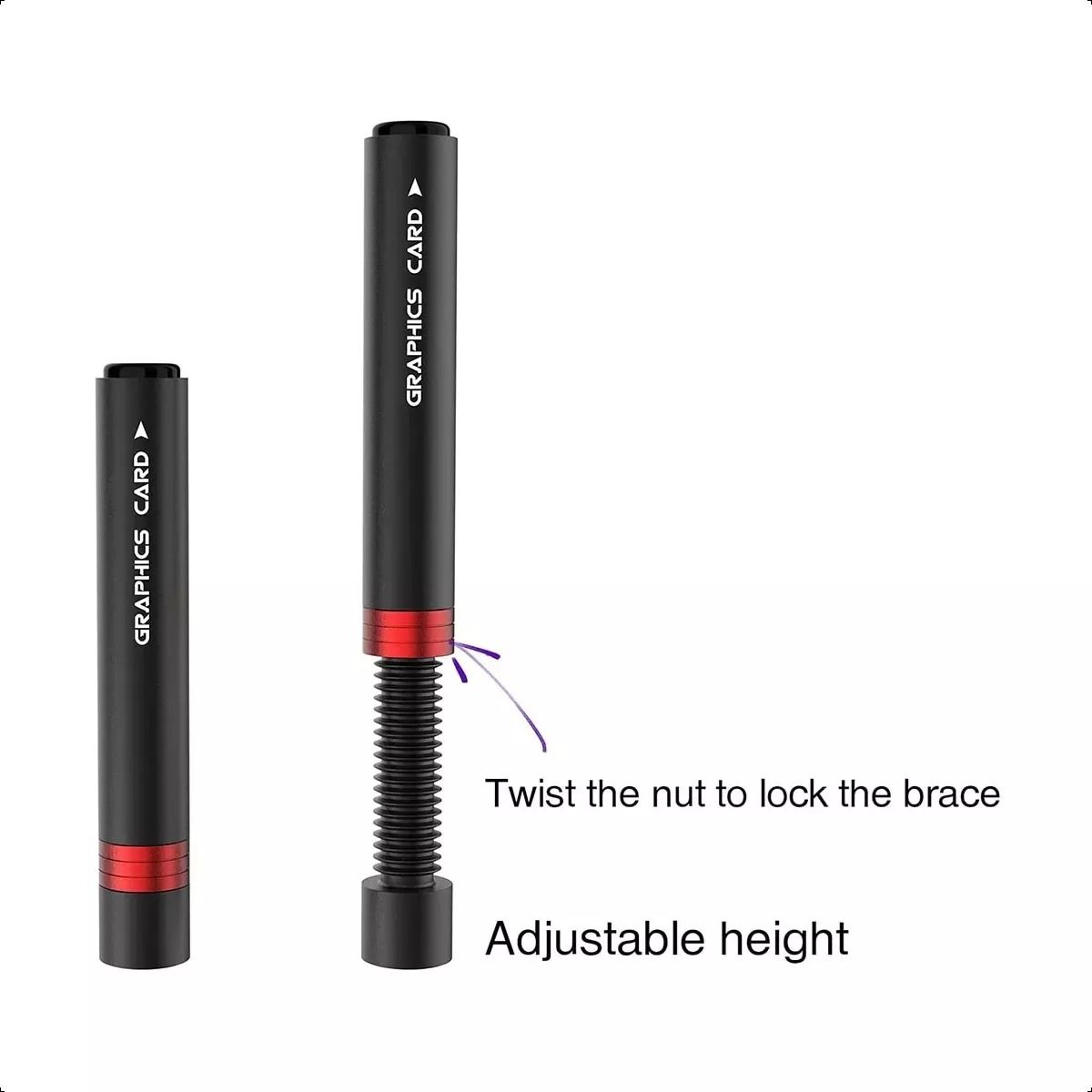 GENERICO - Soporte Tarjeta Grafica Gpu Ajustable Tarjeta De Video Imán