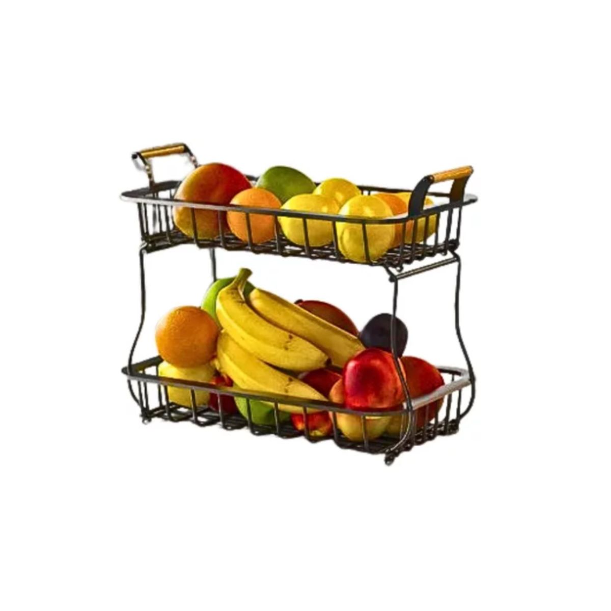 GENERICO - Organizador Cesta Rectangular De Frutas Y Verduras 2 Niveles