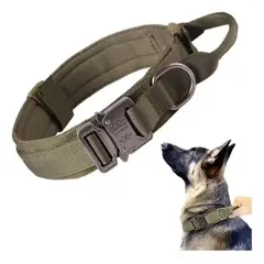 METALFER - Collar Para Perro Táctico Color Verde Tamaño Del Collar Xl