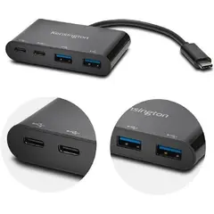 KENSINGTON - Adaptador Hub USB-C a USB-B(2) y USB-C(2) 4 Puertos