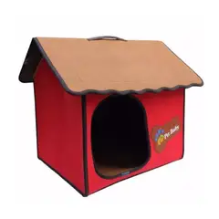 GENERICO - Casas Para Perros Pequeños o Gatos M Rojo