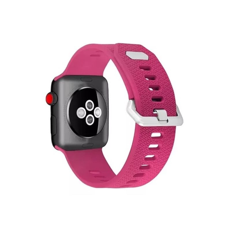 GENERICO - Correa De Silicona Iwatch Applewatch Rosa Barbie 42-44-45MM-L