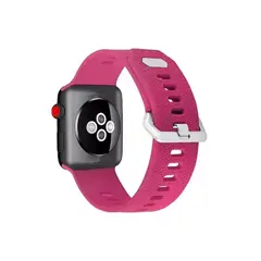 GENERICO - Correa De Silicona Iwatch Applewatch Rosa Barbie 42-44-45MM-S