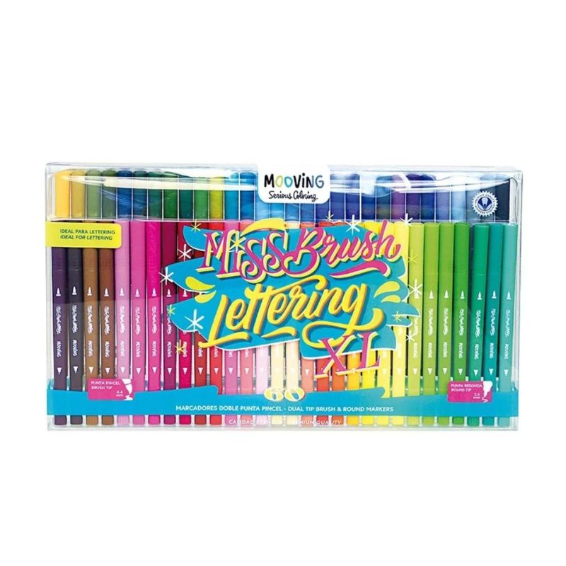 MOOVING - Marcadores Brush doble punta set de 60
