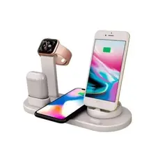 GENERICO - Estación De Carga Inalámbrica 4 En 1 Para IPhone Samsung Xiaomi