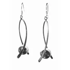 TAETHAI - Aros colgantes de plata 925 sin piedra