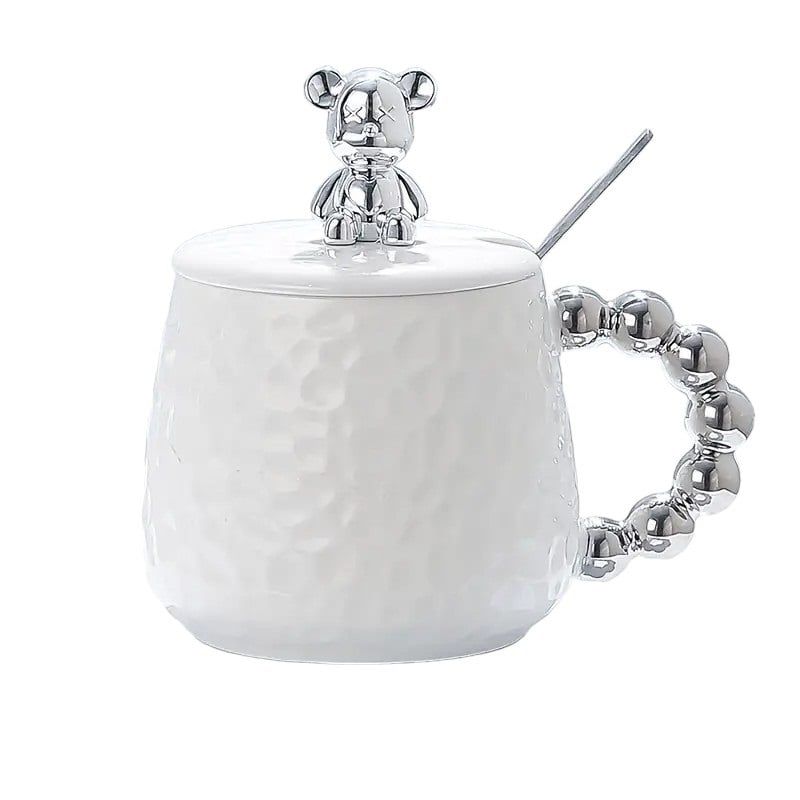 GENERICO - Tazón Taza Mug Diseño De Oso 340ml Modelo Elegante Blanco