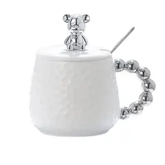 GENERICO - Tazón Taza Mug Diseño De Oso 340ml Modelo Elegante Blanco