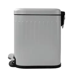 DANNY HOME - Papelero Basurero Recto Gris Mate 5 Lts Acero Inolxidable