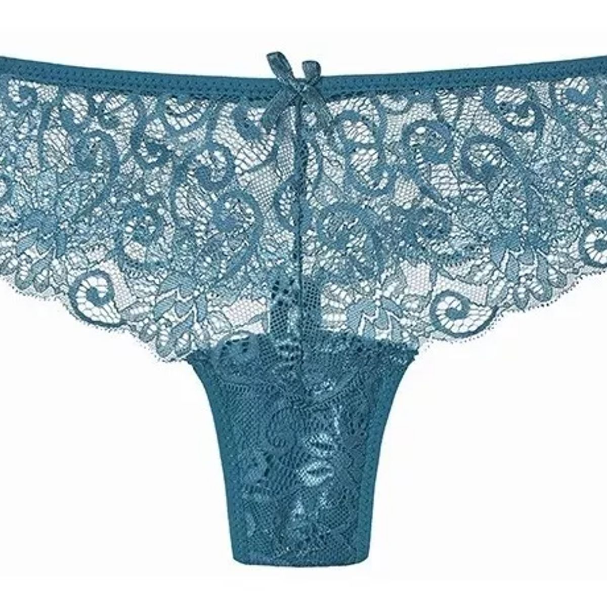 EDWINAYY - Pack 6 Calzones Encaje Algodón Sin Costuras Cintura Baja