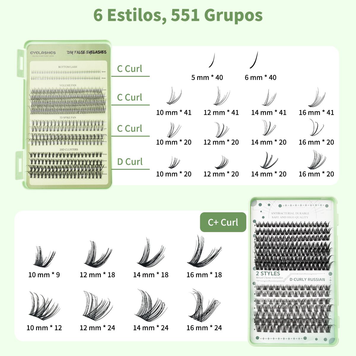 YAYKO - 530 EYELASH KIT PESTAÑAS POSTIZAS