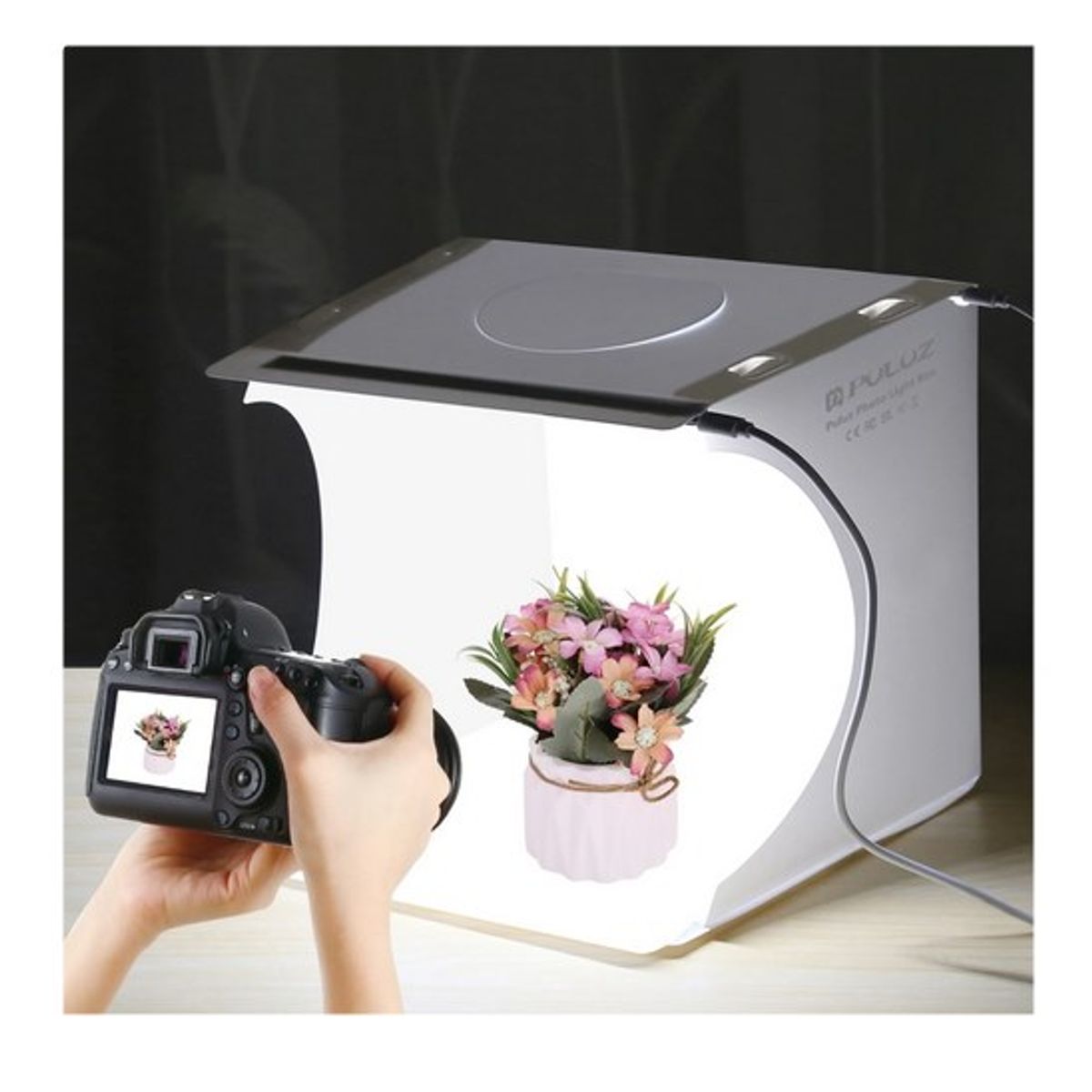 GENERICO - Mini CAJA DE LUZ profesional para estudio fotográfico incluye luz LED