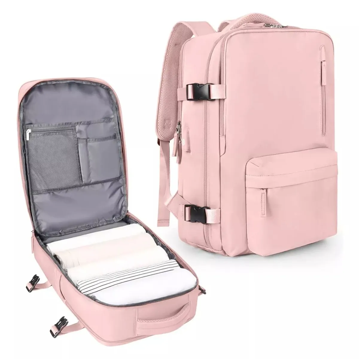 KUANGYE - Mochila De Viaje Cabina Avión Impermeable Viral Zapatos Usb